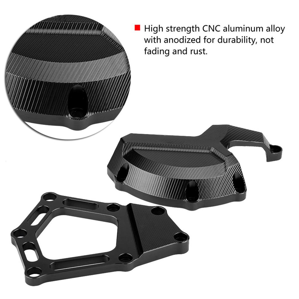 2Pcs Motorcycle Engine  Ive Black Cover Guard  or Fit for S1000RR 09‑16