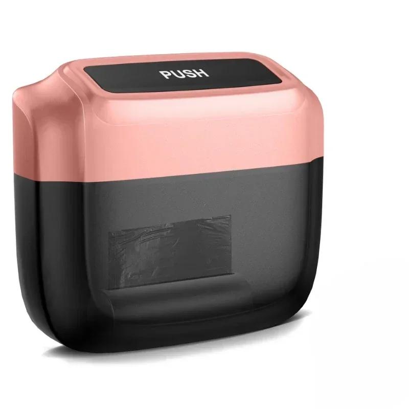 Car Trash Bin Hanging Vehicle Garbage Dust Case Storage Box Plastic Pressing Square Trash Can With Lid Auto Interior Supplies
