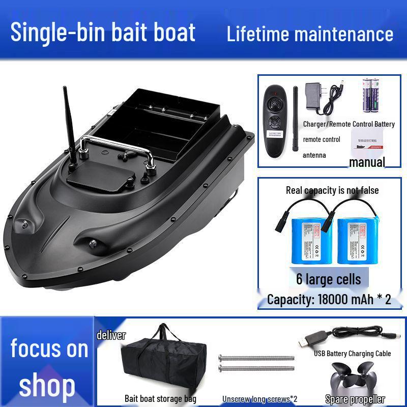 Smart 600m Remote Control High-Power Bait Boat with Constant Speed Cruise & Auto Unhooking Function for Fishing.