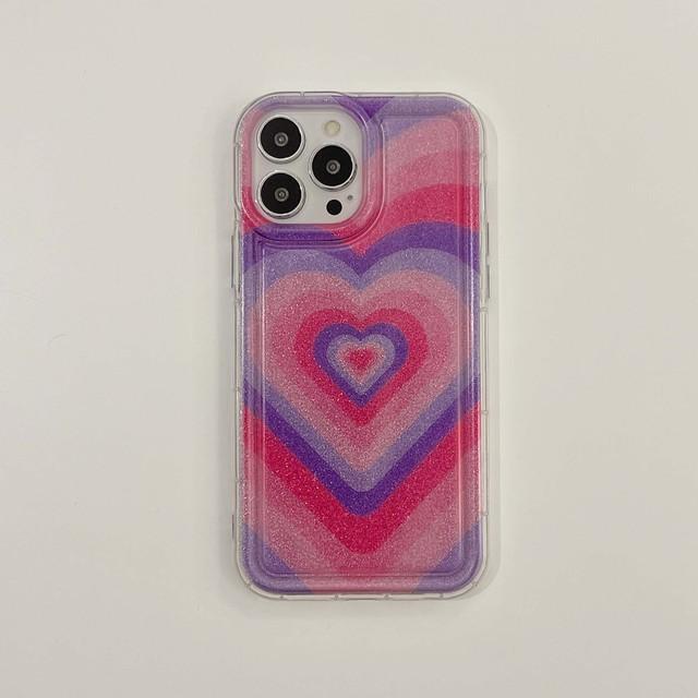 

Лазерное Сердце Ins Love Браслет Защитный Силиконовый Мягкий Противоударный Чехол Для Телефона Для Iphone 14 11 12 Promax 13 Pro Max Задняя Крышка For iphone 12