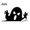 Ghost Witch Party Decor Halloween Silhouette Static Window Stickers, Waterproof PVC Decals, Clings Removable for Home Glass Decoration Film