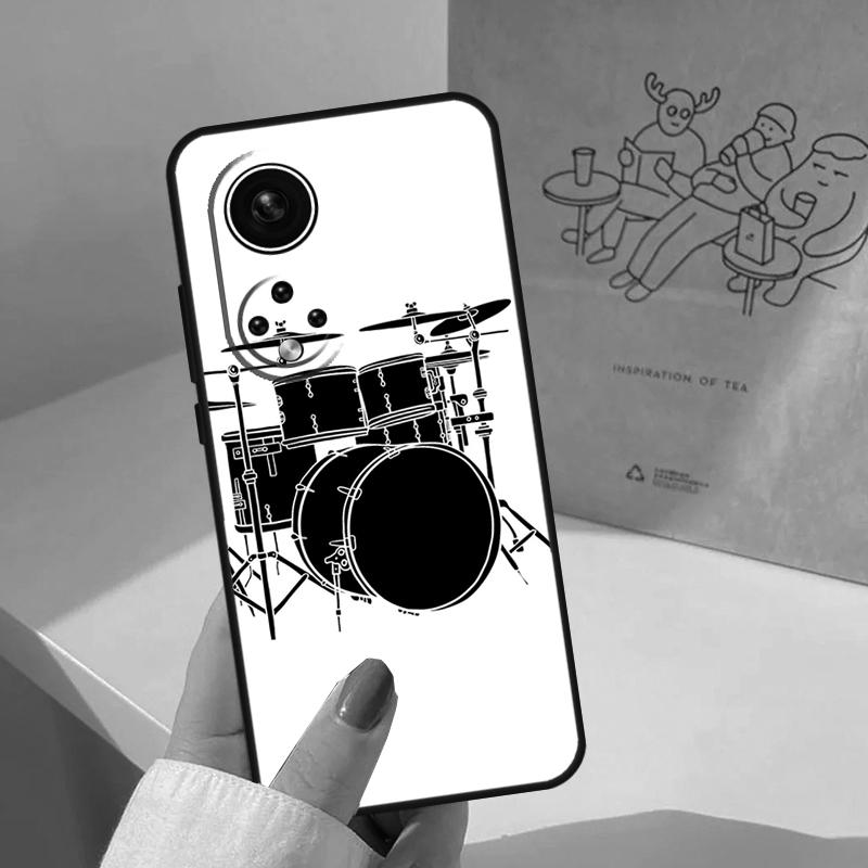 Musical Instrument Drum For Honor Magic 8 5 6 7 Pro Case For Honor 400 200 Lite 50 70 90 X8c X8b X9a X9b X9c X9d Win