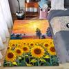 Sunflower Field Carpet with Sunset Sky Painting for Home Decor Suitable for Use As an Anti-slip for Living Room Bedroom Sofas
