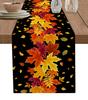 Thanksgiving Autumn Maple Leaves Table Runner Christmas Dinner Table Cloth Wedding Party Decor Cotton Linen Tablecloth