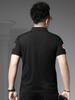 European Men's Short-Sleeved Polo Shirt Summer 2025 New Style Embroidered Badge Lapel T-Shirt Men's Trendy Casual Top