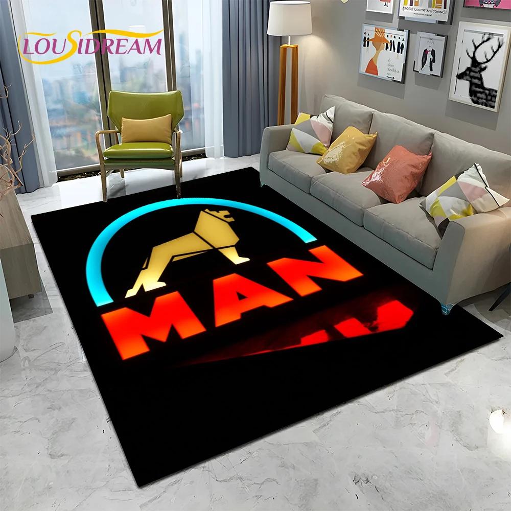 MAN Truck Logo Serie bedruckter Teppich für Wohnzimmer, Schlafzimmer, Sofa, Fußmatte, Kinderzimmerteppich