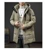 Men's 2025 Winter Hooded Down Jacket, 90% Duck Down, Mid-length, Warm H-Shaped Trendy Coat