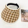 New Dopamine Color Cute Versatile Empty Top Sunscreen Hat Women's Summer UV Protection Student Travel Big Eaves Sun Hat