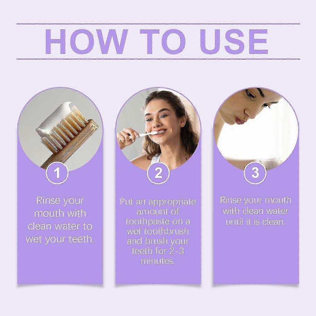 Purple Toothpaste - Freshens Breath, Whitens Teeth, Prevents Tartar & Stains - Gentle, Effective Oral Care In 30g