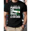 Men'S Spanish Slogan T-Shirt _ No Soy Perfecto PERO SOY ANDALUZ with Andalusian Design And Spanish & Bull Logo - Breathable Crew Neck Casual Shirt,