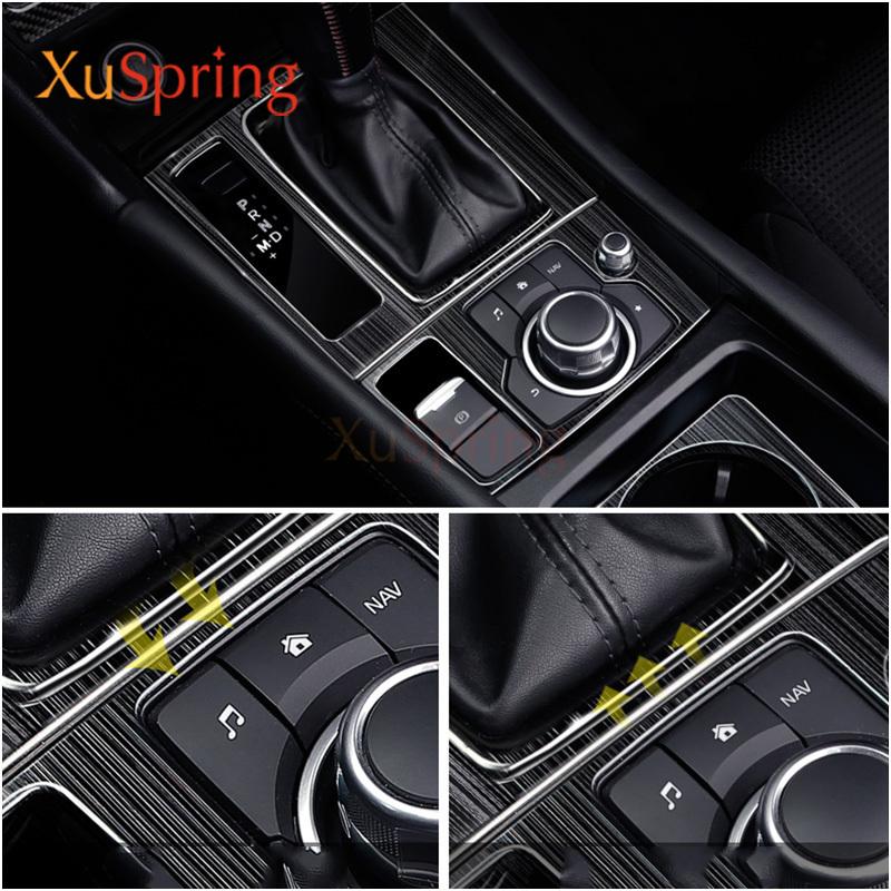 Pannello Trim Leva Cambio Console Auto per Mazda 6 Atenza 2015 2016 2017 2018 Copertura Cornice Strisce Adesive Decorazioni Accessori Styling