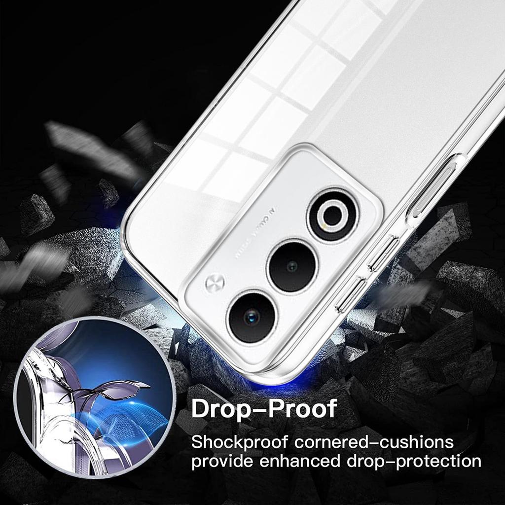 OPPO A5 360° Transparent Case with Screen Protector, Anti-Fall, Two-in-One for Reno14F and A5X5G