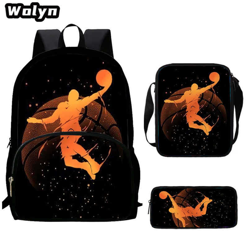 Basketball Basketball School Bag High Definition Printing Multifunctional Cross-Border Backpack