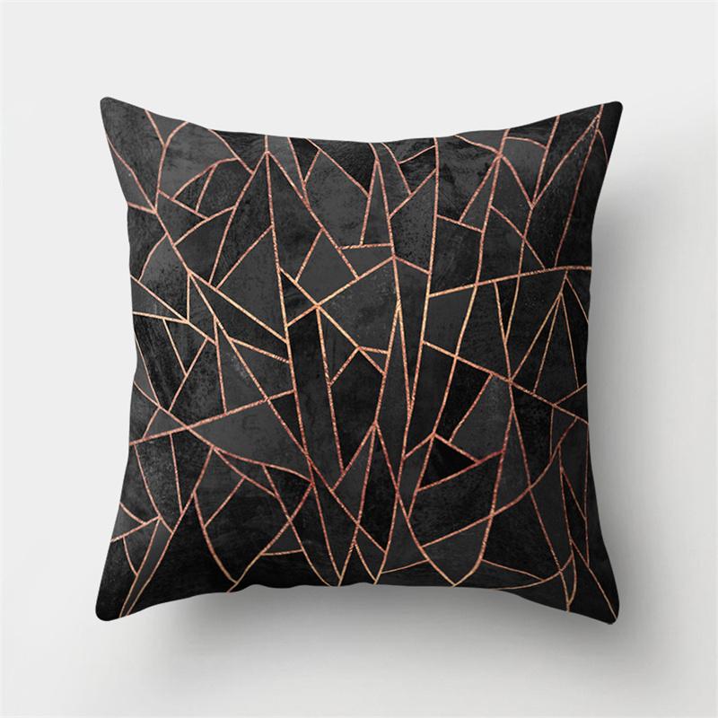 45x45cm Colorful Abstract Geometric Pillowcase Peach Skin Living Room Sofa Office Seat Car Cushion Cover Home Decoration