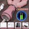 3 in 1 Dildo Rabbit Vibrator Waterproof USB Magnetic Rechargeable Vibrator Adult Toys
