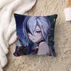 Genshin Impact Arlecchino Pillow Gift Home Office Decoration Pillow Bedroom Sofa Car Cushion CoverPillow Case