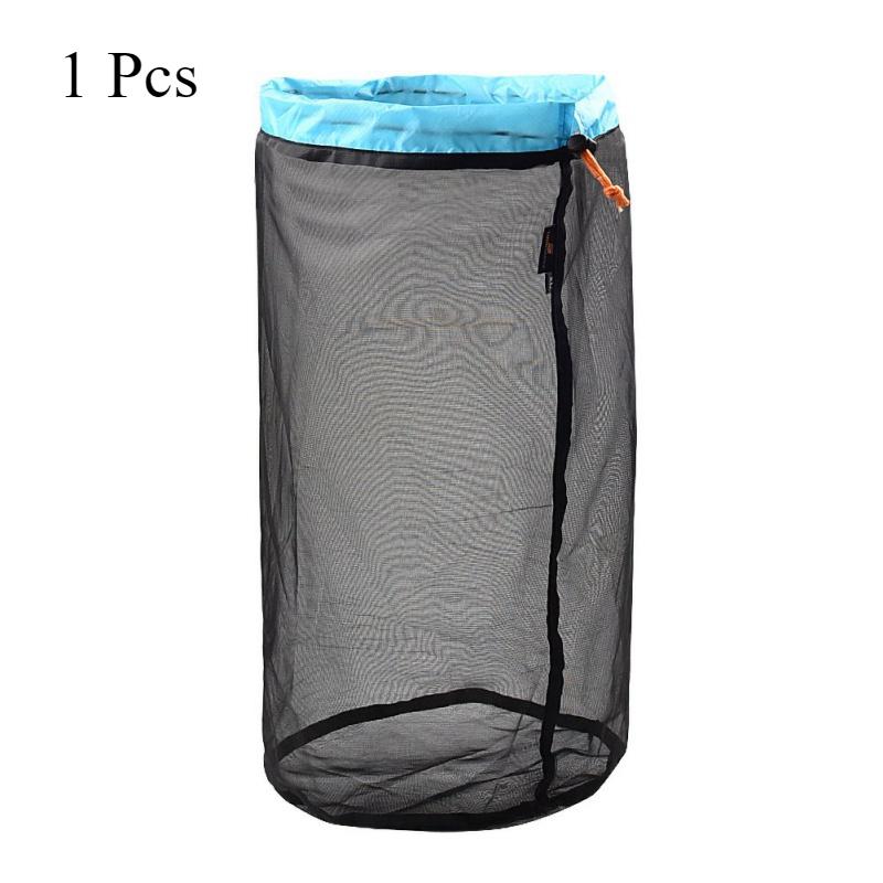 1Pcs Outdoor Ultralight Mesh Storage Bag For Sports Camping Drawstring Storage Pack Hiking Travel Tools Compression Bags