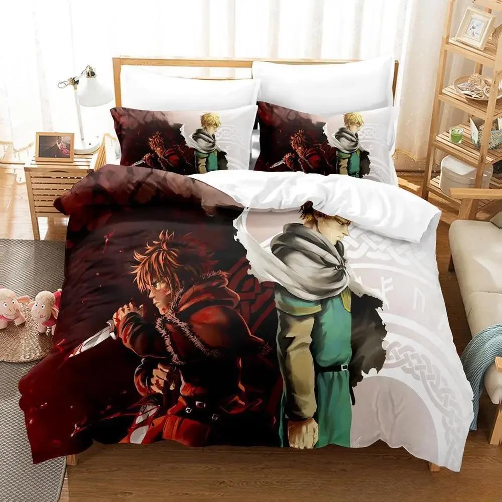 3D Print Anime Vinland Saga Beddengoed Set Eenpersoons Twin Volledig Queen King Maat Bed Set Volwassene Kind Slaapkamer Dekbedovertrek Sets Hometextiel