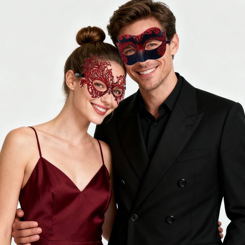 Daisy Duck Halloween Mask With Handcrafted Lace For Costume Parties And Couples