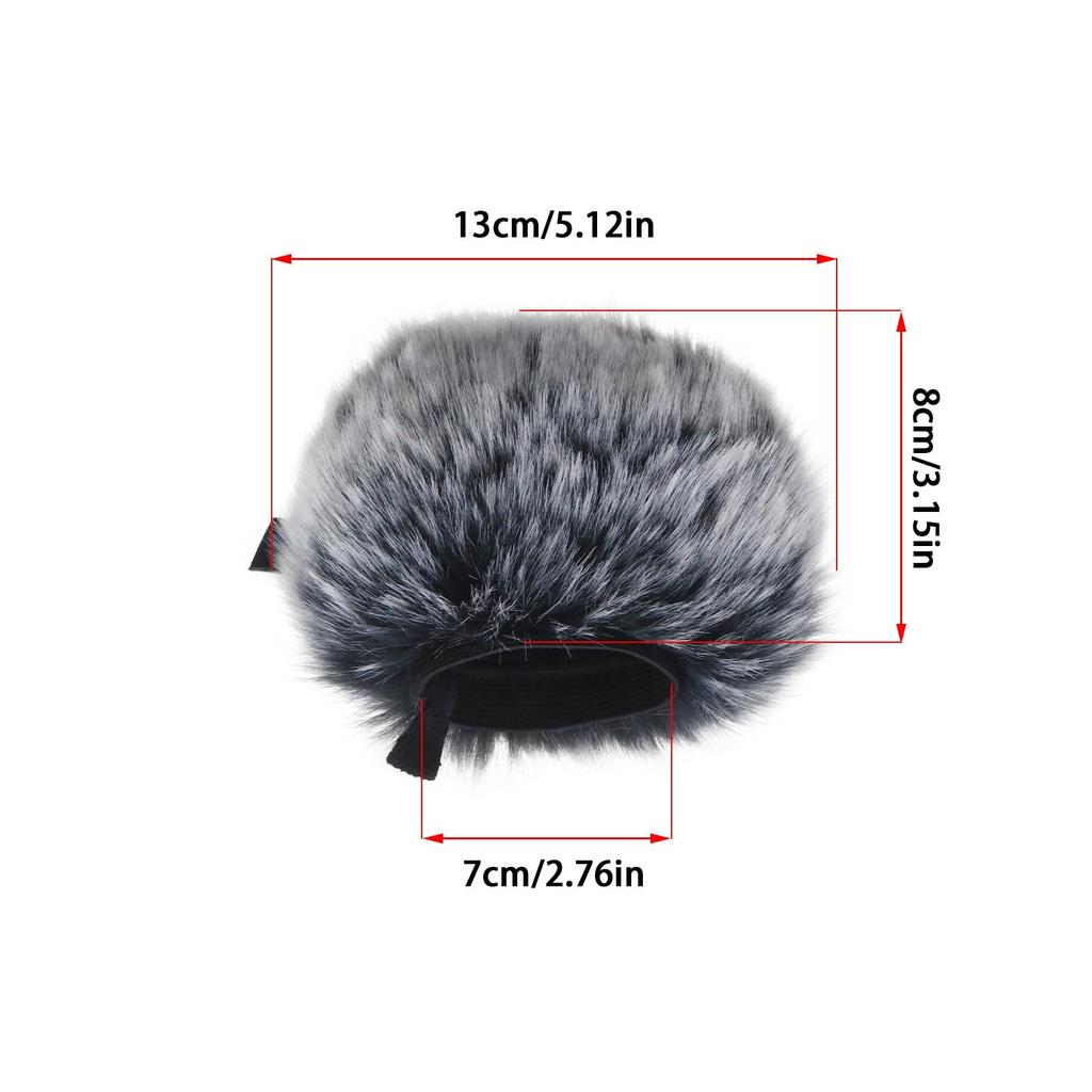 ECSiNG Furry Mic Wind Screen Muff for Zoom H5 H6 Portable Digital Recorder Outdoor Microphone Wind Cover Shield Pop Filter