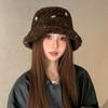 Fashion Versatile Hat Women's Autumn and Winter Thickened Warm Imitation Lamb Wool Bucket Hat Fresh and Sweet Casual Basin Hat