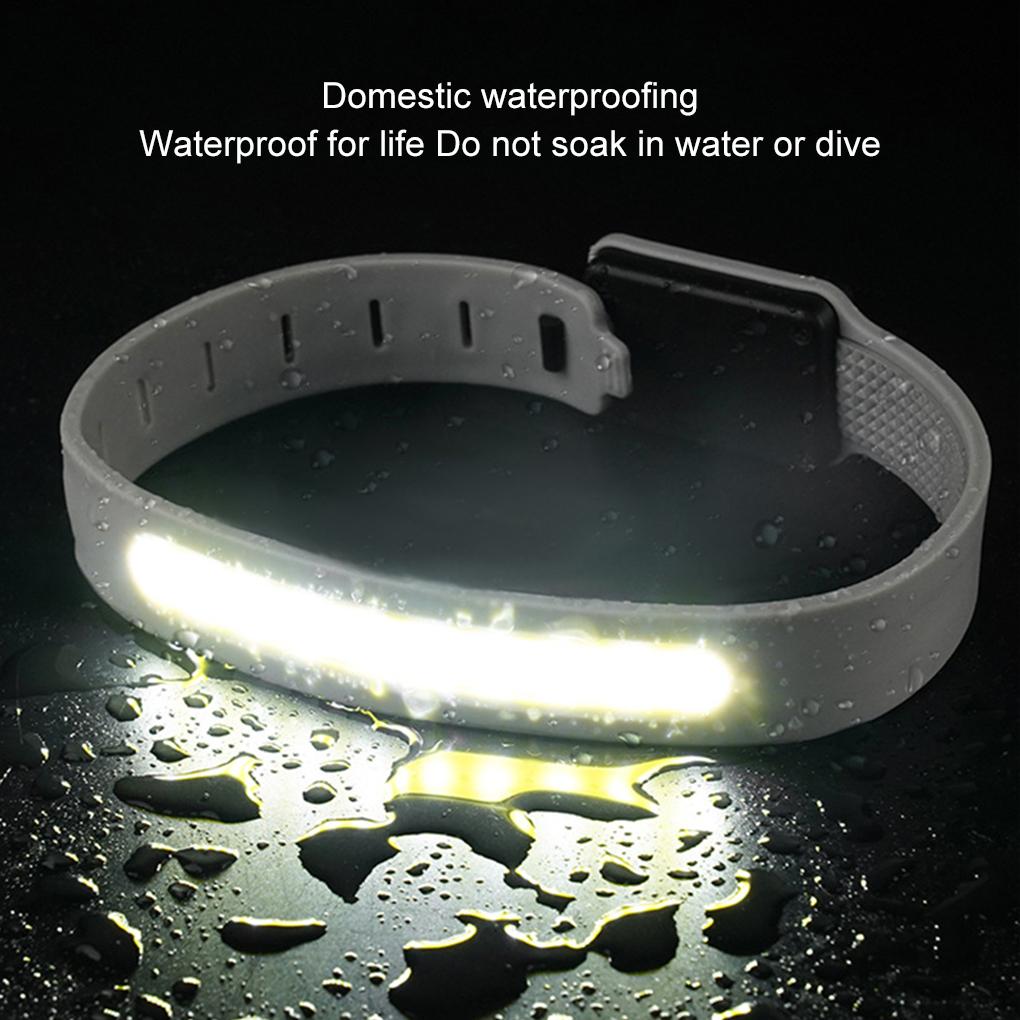 USB Rechargeable COB LED Armband Light For Night Running IPX4 Waterproof Flashlight Type-C USB Leg