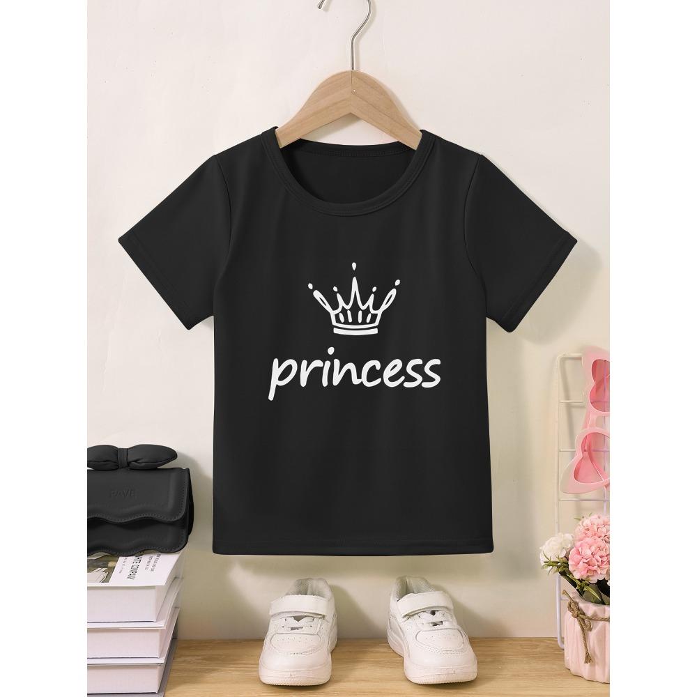 Cartoon print short-sleeved T-shirt, digital print short-sleeved round neck T-shirt for children.