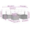 Garden Sofa Set with Storage Beige and Light Grey Poly Rattan