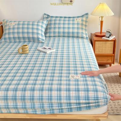 Type A Washed Cotton Linen Single-layer Fitted Sheet Simmons Mattress Protector Sheet(Not Include Pillowcases)