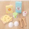 Children Simulation Breakfast Bread Milk Dessert Play House Combination Wooden Role Playing Toys