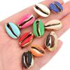 10pcs/lot Gold Plated Shell Beads Conch Beads Colorful Cowrie Shell Loose Beads For DIY Bracelet Necklace Pendant Jewelry Making