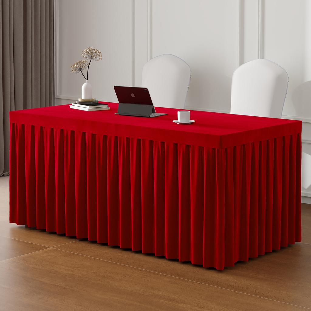 Thickened Conference Tablecloth Dutch Fleece Fabric Rectangular Hotel Tablecloth Exhibition Tablecloth Office Tablecloth Event Linen