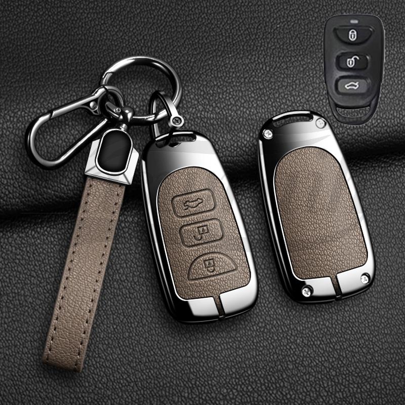 Car Accessories Key Case Cover Holder For Hyundai Kia Tucson Sonata Santa Fe Carens 2/3Buttons Remote Key Protective