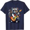 Rock Cat Playing Guitar Funny Guitar Cat T-Shirt for Men Women Kids Music Festival Clothes Graphic T Shirts  Print Casual