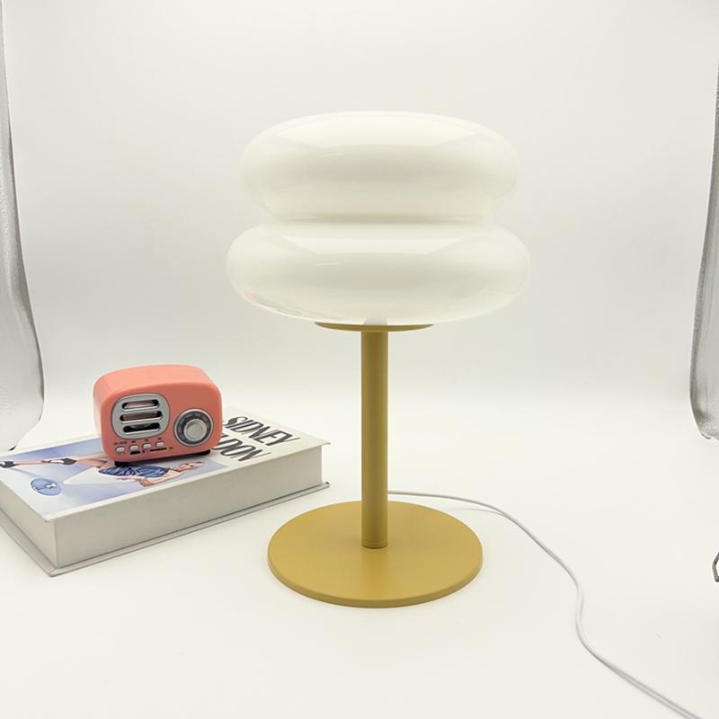 Ltalian Designer Home Decoration Glass Night Light Bedside Lamp Decoration for Bedroom Led Lights Table Desk Usb Aesthetic Room