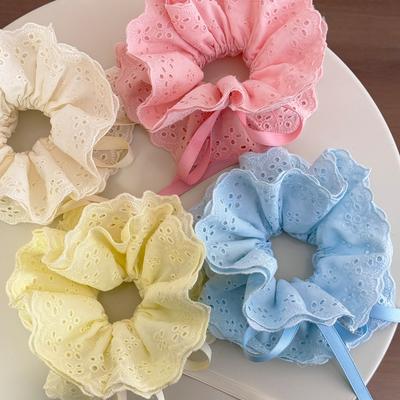 Large Big Elastic Hair Band Accessoires for Girl Women Korean Ties Scrunchies Rubber Designer Ribbon Popular Kpop Sweets Fashion