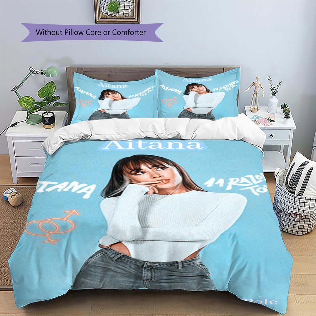 Aitana Pattern Bedding,Quilt Set Quilt Cover Pillowcase Home Birthday Gift (1 * duvet cover + 2 * pillowcase, without core)