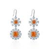 Gica Gema Orecchini in Diamante ad Alto Tenore di Carbonio Argento Sterling 925 Design Unico Orecchini Pendenti a Fiore Gioielli Raffinati Romantici Regali per Feste Nuziali Nuova Tendenza