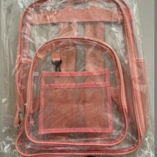 Transparent Waterproof Double Shoulder PVC Backpack - Large Capacity Student and Travel Bag for Kids