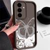 Cover con Stampa Farfalla Per Samsung S25 Ultra S24 FE S23 S22 A56 A36 A16 A15 A55 A35 Custodia per Telefono in TPU Morbido Opaco Antiurto