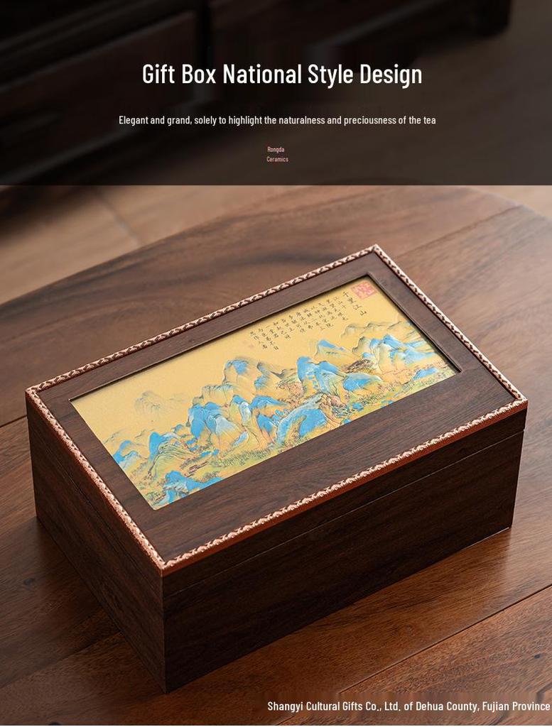 2026 Chinese Style High-Grade Tea Gift Box: Elegant Packaging for Pu'er, Black, and Longjing White Teas