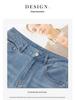 Women's Tencel Wide-Leg High-Waisted Jeans, Slimming Drape with Embroidery, Plus Size, Casual Straight Leg Pants for Spring/Summer 2026