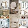 Puhang Wall Hanging Bathroom Diameter Wall Stylish Wall Makeup Scandinavian Shatterproof Round Entrance Storage Rack Japanese Instruction Manual