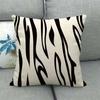 Black And White Leopard Print Spots Digital Printing Short Plush Pillow Covers For Car Sofa Office Cushion Cover Home Goods
