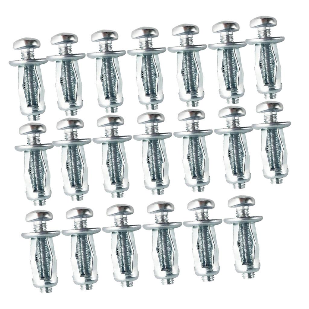 20pcs Jack Nuts Studs Tool Long Short Thin Drywall Nut Hollow Car M5 M6 Fasteners Screw Petal Nut Expansion Sheet