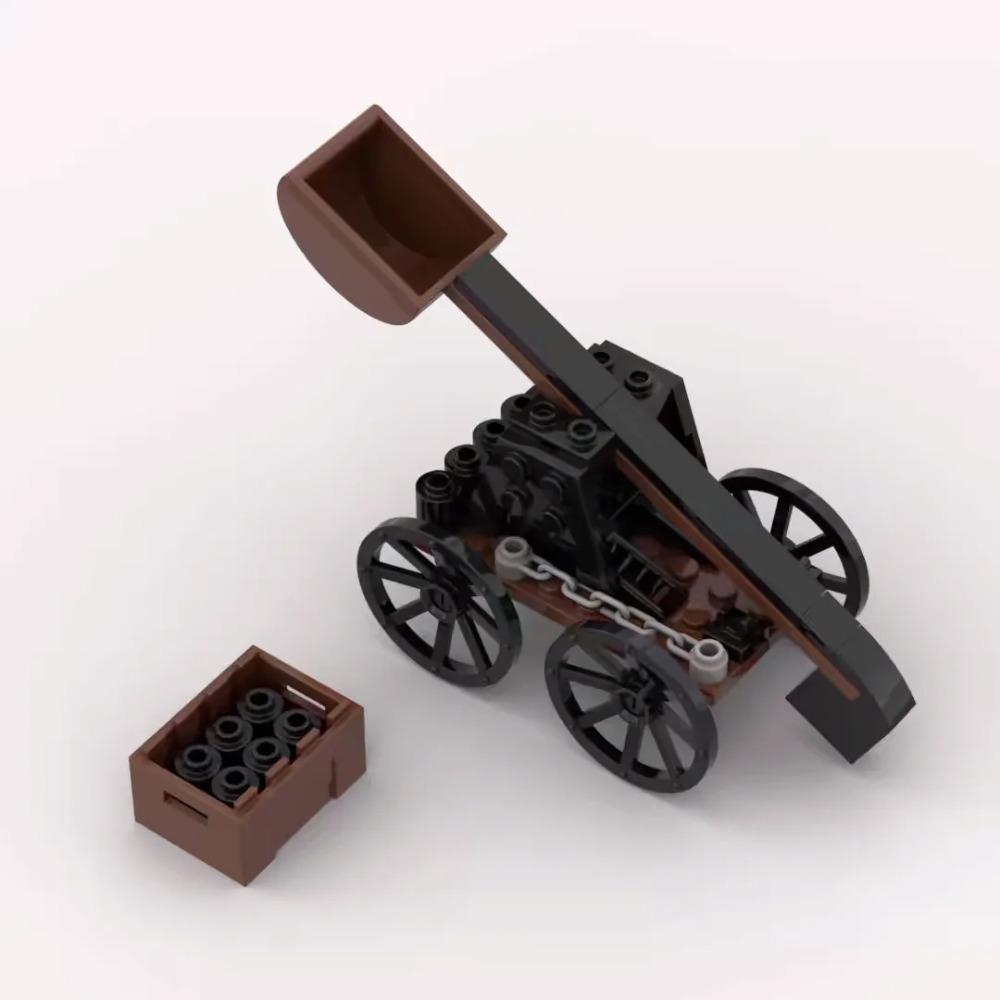 Medieval Castle Siege Weapons Building Blocks Siege Engine Cannon Car  Catapult Crossbow MOC Assembly Bricks Toys