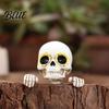 Cool Plant Decorations Skeleton Flower Pot Hugger Resin Skull Planter Statue with Eyes Mini Funny Garden Statues Flowerpot Ornament for Halloween
