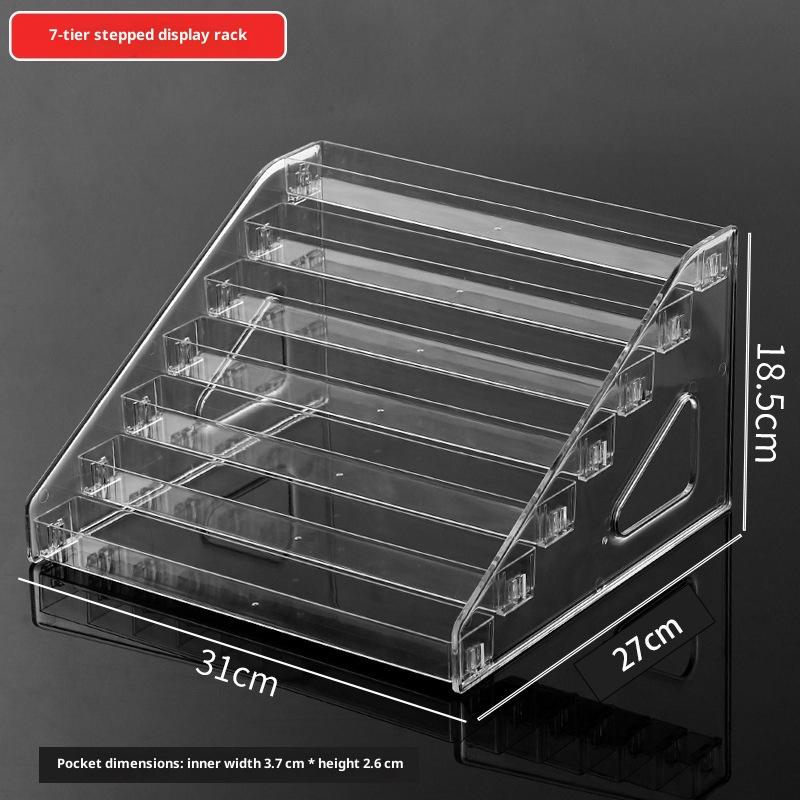Acrylic Transparent Multi-Layer Nail Polish Display Stand Lipstick Storage Box Plastic Nail Salon Cosmetic Tabletop Display Rack