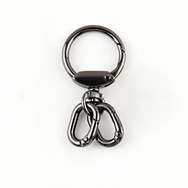 Swivel Clasp Clip Hook With 2Pcs Spring Ring Key Chain Clip For Diy Crafts Lanyard Making Keyring