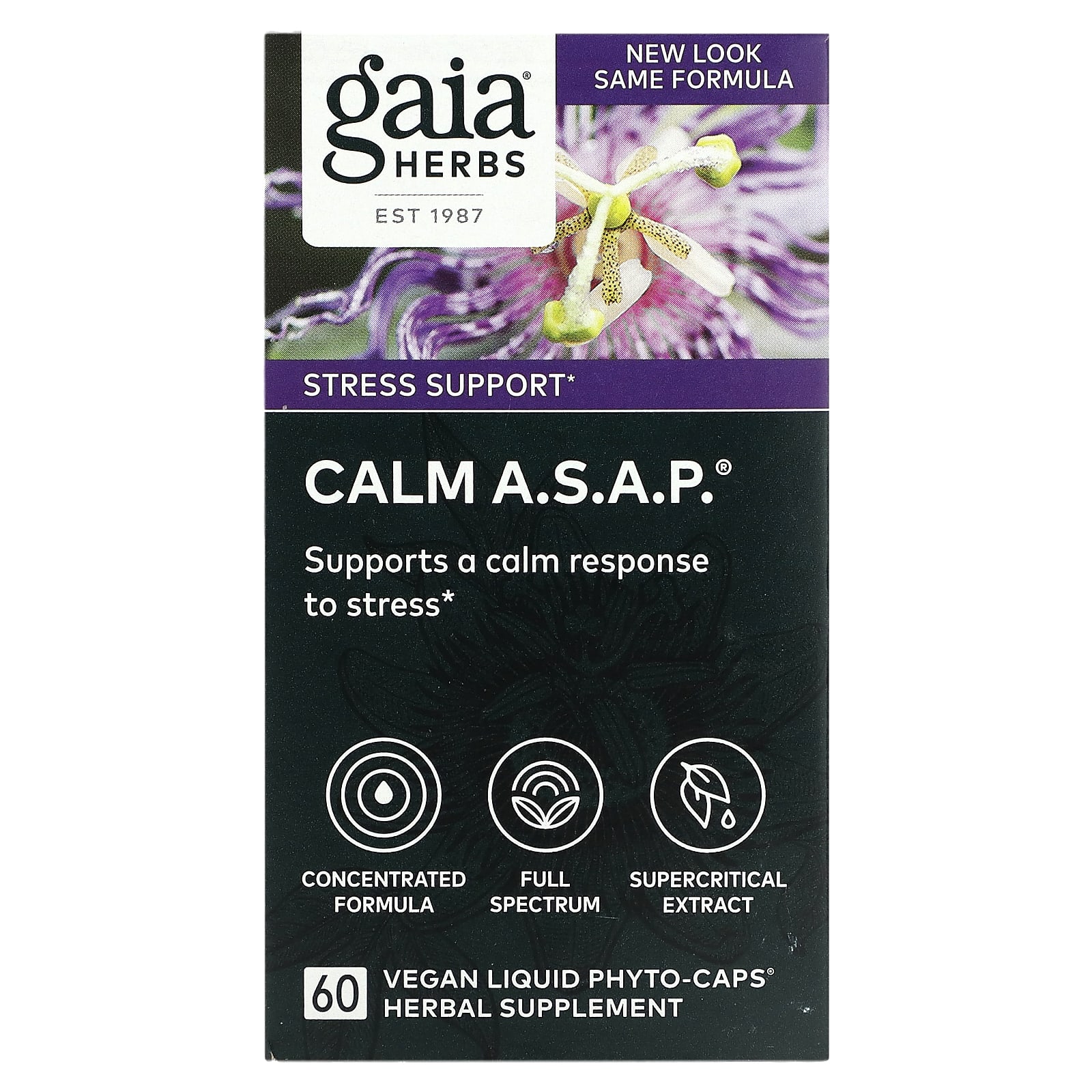 

Gaia Herbs, Calm Asap, Veggie Liquid Phyto-Caps 60 tablets